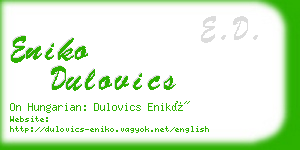 eniko dulovics business card